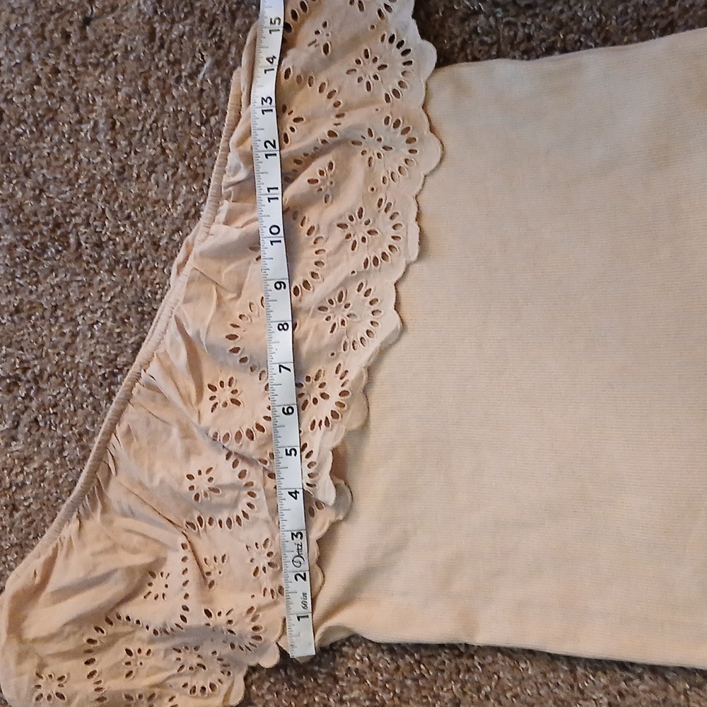 Old Navy beige floral off shoulder tank top size small - Picture 8 of 10